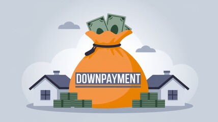 Home Down Payment Concept Illustration