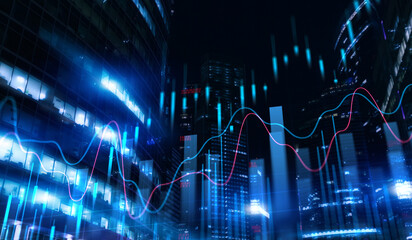 Global trade market concept. Investing business and development concept