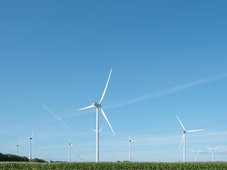 Windmills near Schoonebeek, Drenthe province, The Netherlands