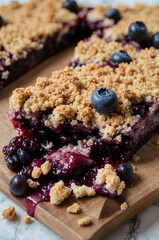 Fototapeta premium Blueberry crumble