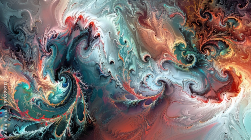 Aufkleber colorful abstract swirling patterns create a mesmerizing visual effect in a vibrant digital artwork 