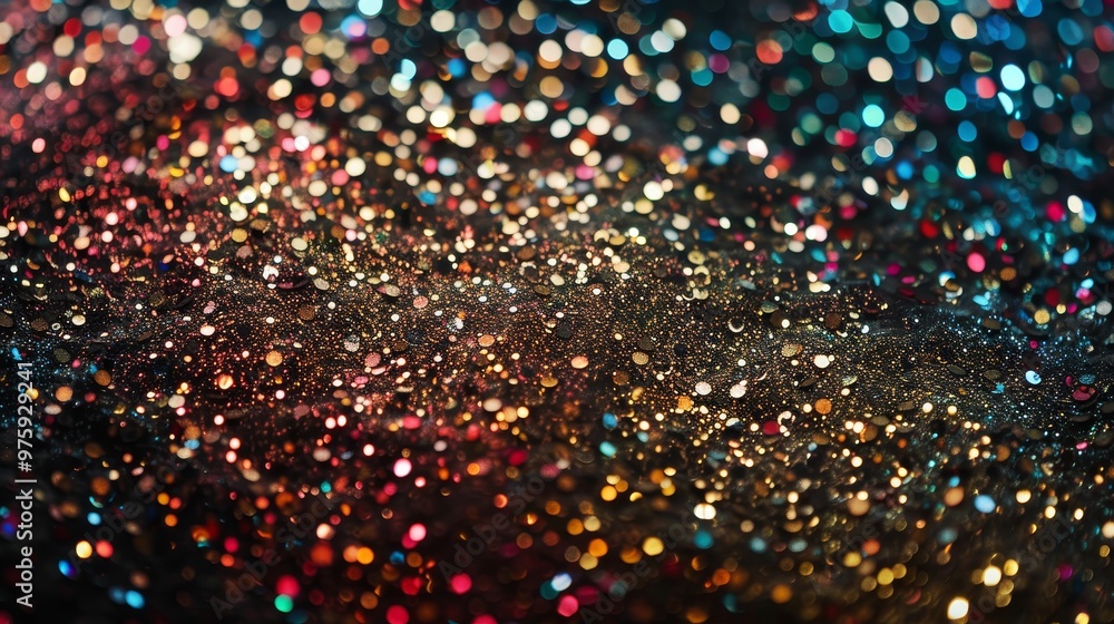 Poster colorful glitter sparkles create a vibrant and shimmering background in a creative artwork setting a