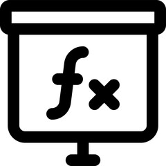 UI formula Vector Icon Illustration. Line Style