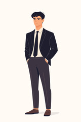 Obraz premium Business man in a suit and tie