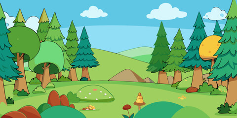Obraz premium Beautiful bright green forest. Nature. Landscape. Nature lover. Nature, recreation.