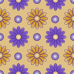 Seamless pattern with flowers