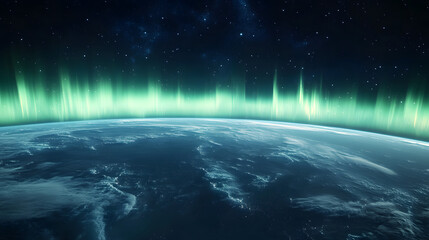 Fototapeta premium Thermosphere with Auroras