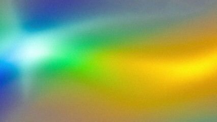 Obraz premium Abstract blue green orange grainy summer poster design background. Colorful grainy gradient soft glowing backdrop design, web header, banner.