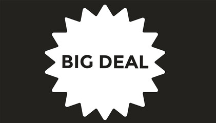 Big deal button web banner templates. Vector Illustration