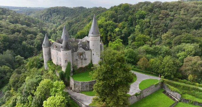 The Chateau de Veves castle, Houyet in the Belgian province of Namur.