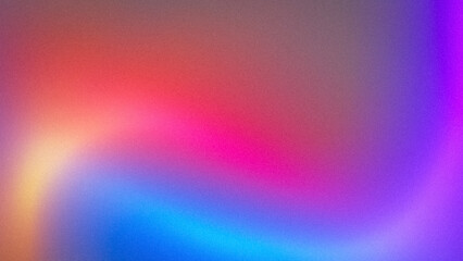 Abstract magenta purple pink blue grainy summer poster design background. Colorful grainy gradient soft glowing backdrop design, web header, banner.