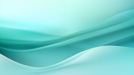 Smooth wavy abstract background in soothing teal and turquoise gradients
