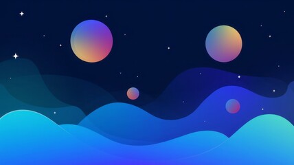 Naklejka premium Blue Gradient Abstract Background