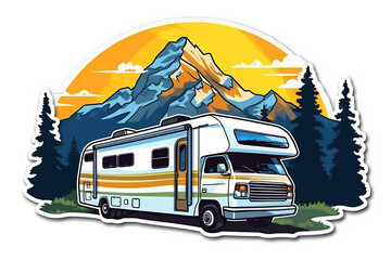 Rv parked in front of mountain