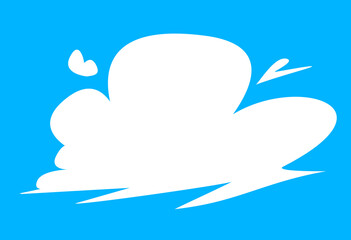 set of clouds element  for illustration decoration white sky with other varian