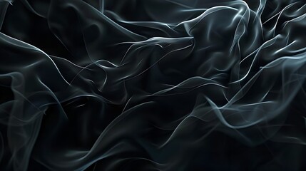 Obraz premium Abstract Black Silk Fabric with Soft Waves