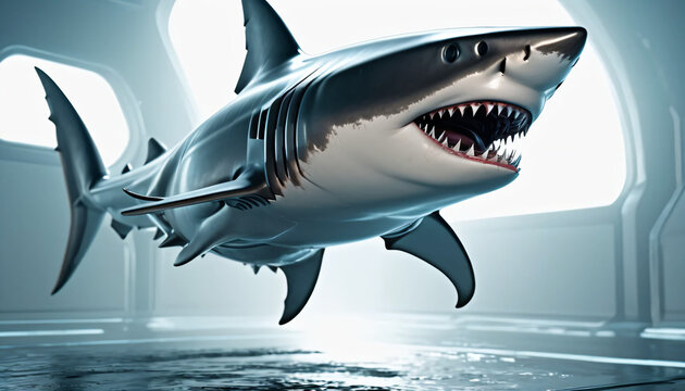 a futuristic shark