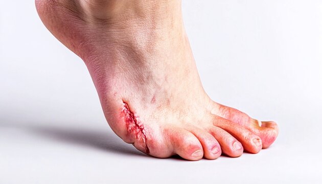 Swollen and Bruised Toe Emphasizing Discomfort Following Injury