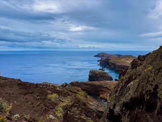 Breathtaking coastal landscape with rugged cliffs and ocean