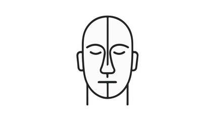 abstract person face vector illustration