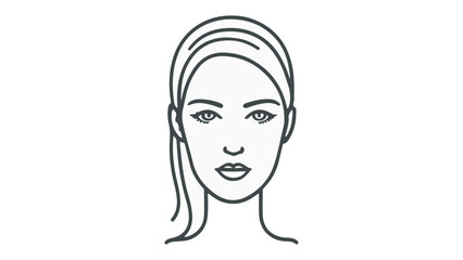 beautiful woman face illustration