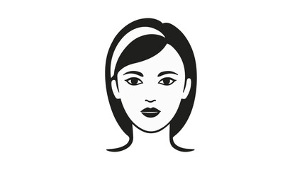 woman face silhouette vector illustration