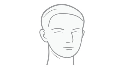 person face grey illustration in vector