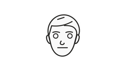 illustration of a person with serious face vector