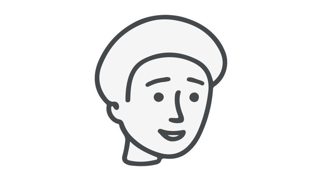 recommend clip art: smiling boy simple outline illustration