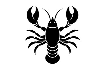  Lobster logo icon silhouette silhouette black vector art illustration