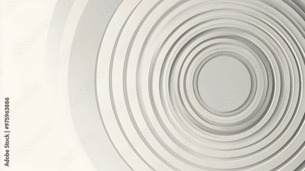 Poster harmonious concentric circles abstract minimal background
