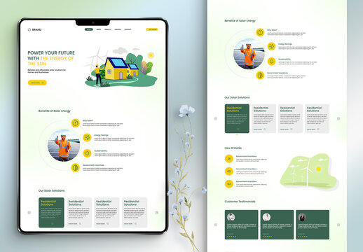 Solar Energy Landing Page Template