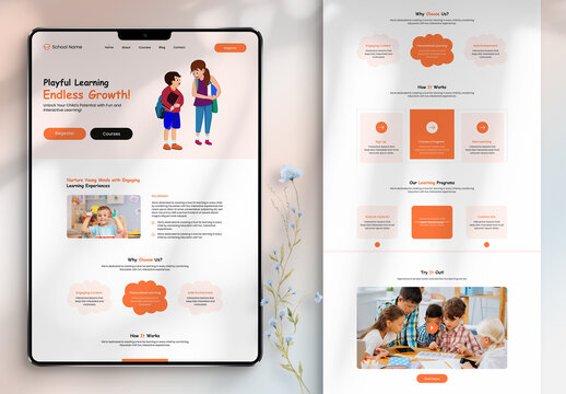 Kids Learning Center Website Template
