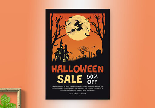 Halloween Sales Flyer Layout
