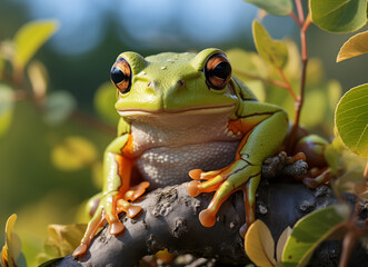 Frog in the wild. Beautiful extreme close-up. Printable photo with Instant Download. Digital photography. Art Decor. Digital art.