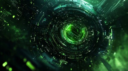 Naklejka premium futuristic green background for ads