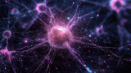 Fototapeta premium Artificial intelligence neural network visualization