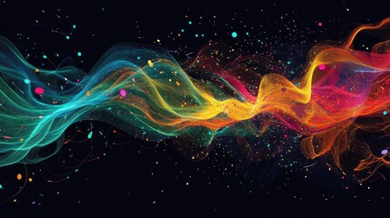 Colorful data flow visualization