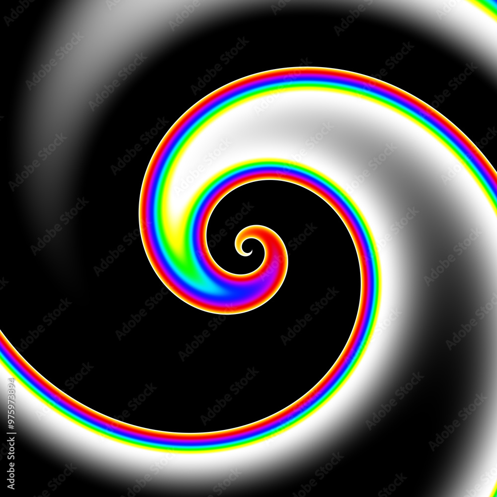 Wall mural groovy abstract rainbow swirl background.