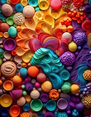Fototapeta premium Transforming Waste into Eco-Friendly Products – Surreal Recycled Cycle 