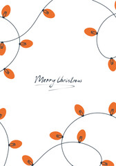 Fototapeta premium Christmas card with a garland. Vector illustrations