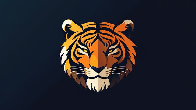 Tiger logo featuring a sleek and bold design, ideal for branding and identity purposes, showcasing the powerful and dynamic essence of the tiger.