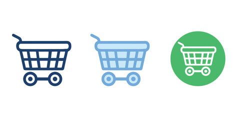 trolley line icon. trolley flat icon vector. trolley shop icon vector template