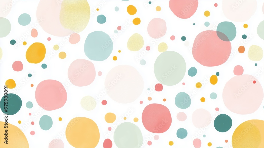 Poster a colorful background with many small circles. the circles are of different colors and sizes