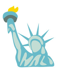 Cartoon illustration of the Statue of Liberty