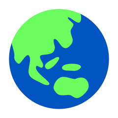 Cartoon illustration of the Earth