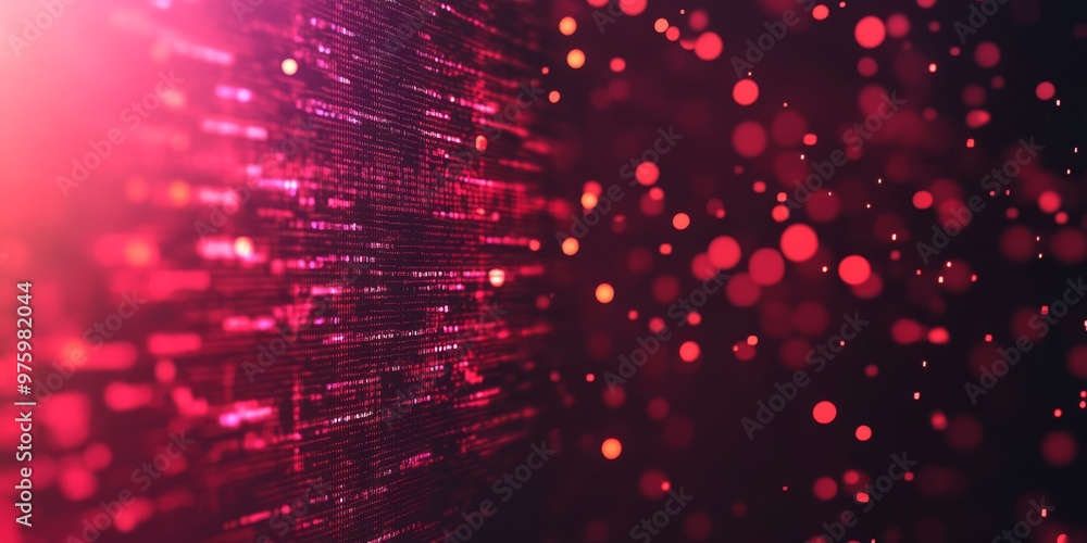 Poster this vibrant digital backdrop features colorful abstract patterns, ideal for applications in technol