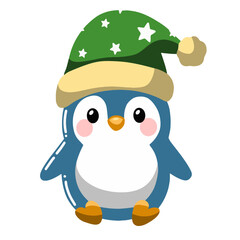 Cute penguin for Christmas and New Year decorations