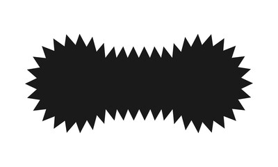 Zigzag Double Circle Rectangle Silhouette Icon