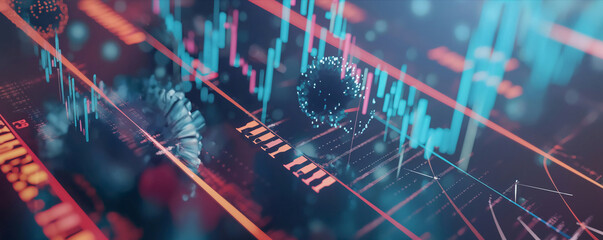 Obraz premium trading neon money background